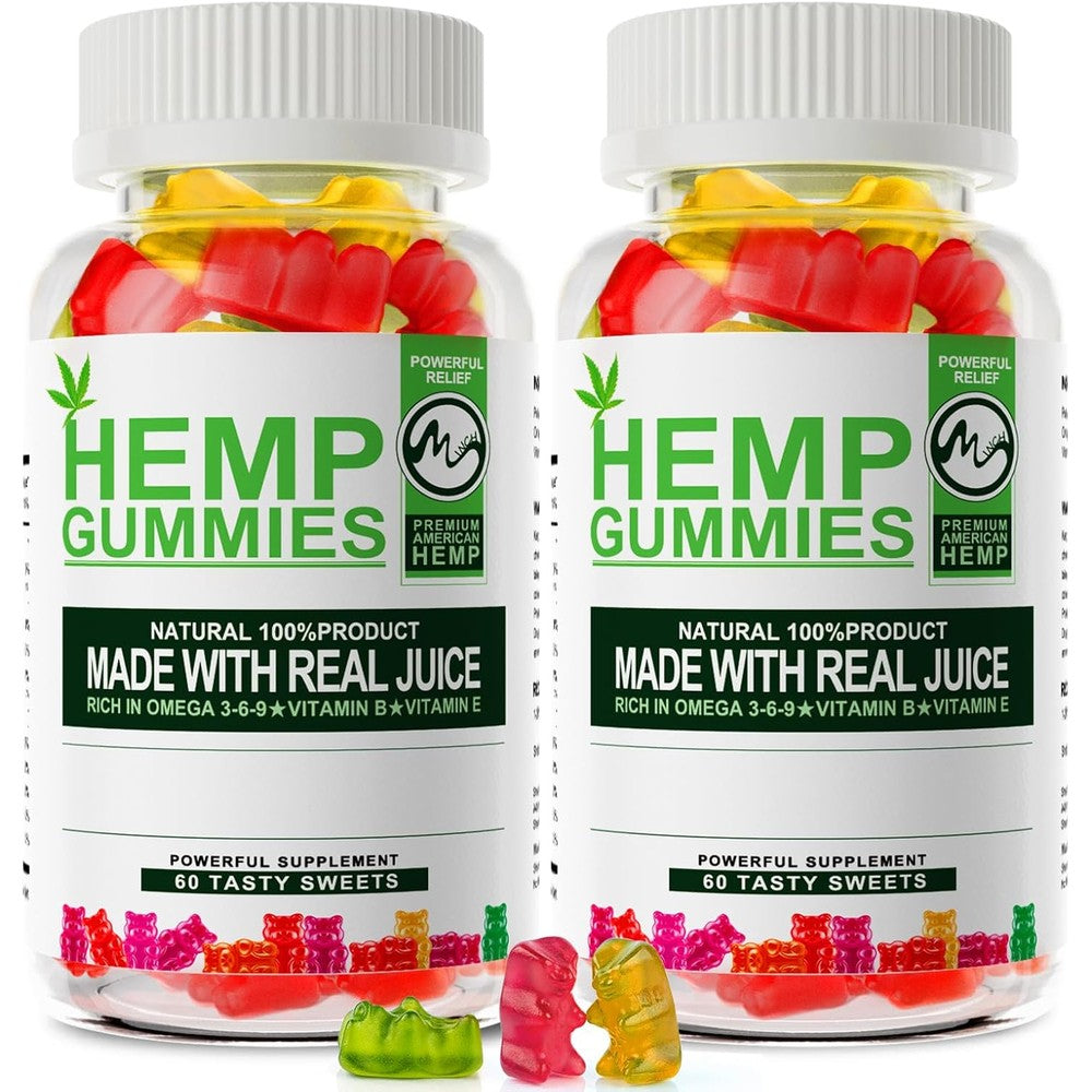 M inch Hemp Gummies high strength front bottle view