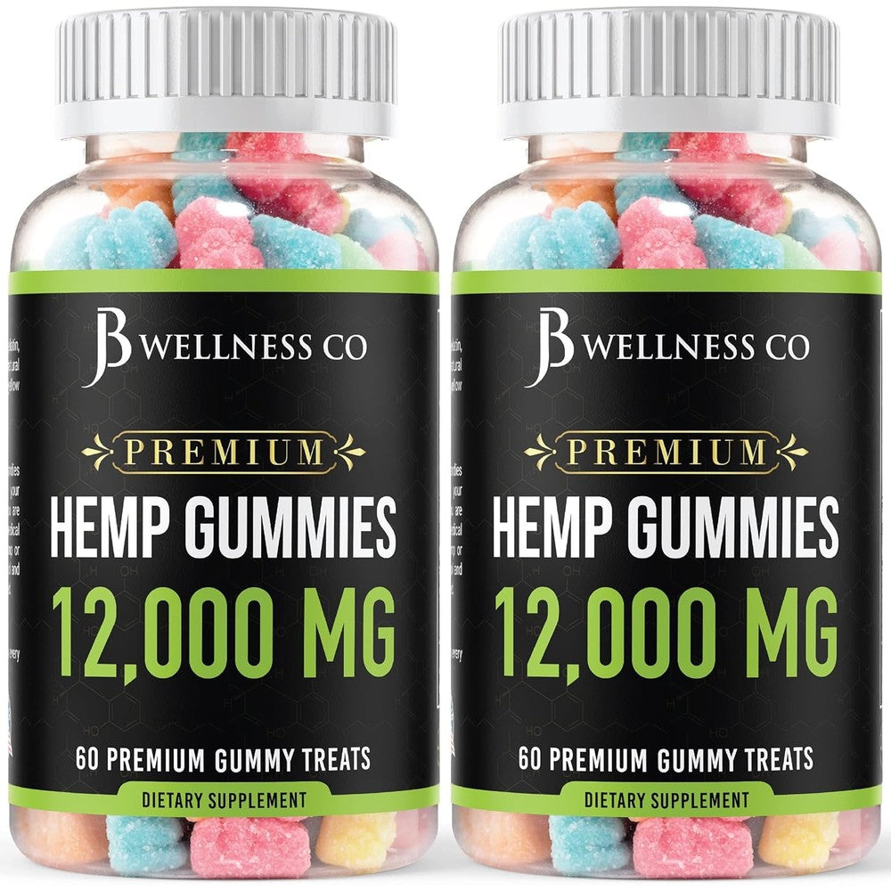 JB Wellness Premium Hemp Gummies 12000mg front view