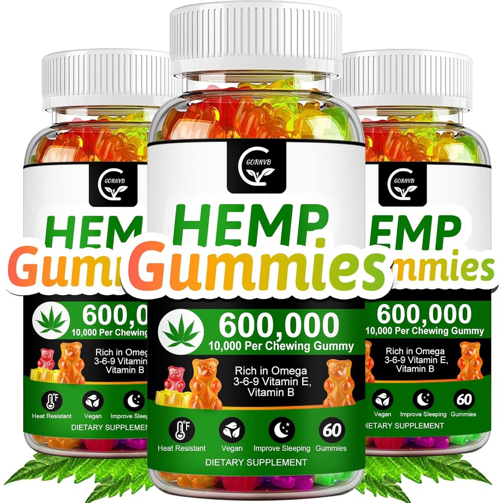 Gornvb Hemp Gummies 600000mg front packaging view
