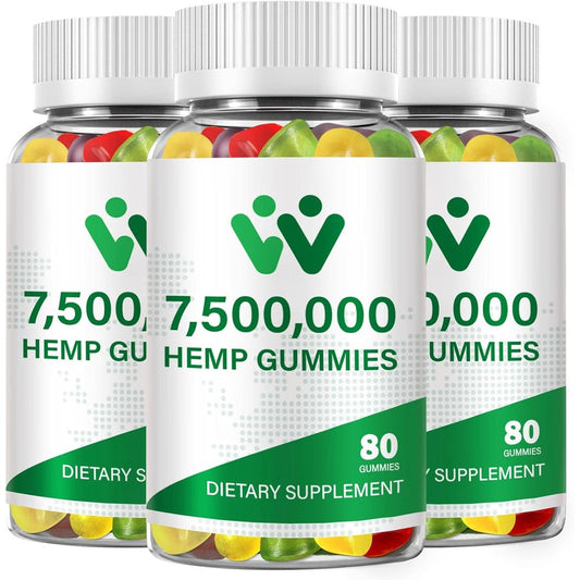 Wachray Nutrition organic hemp gummies 3 pack front view