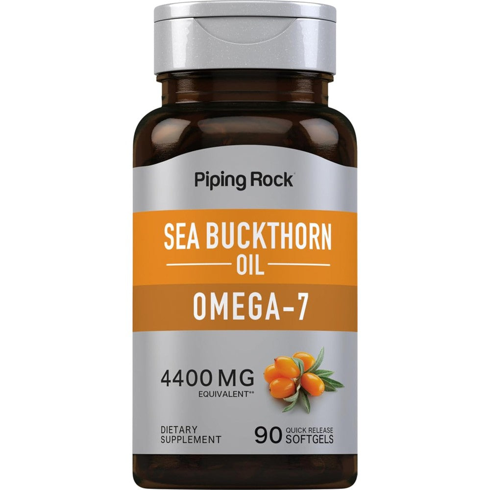 Piping Rock Sea Buckthorn Oil 4400mg 90 Softgels front view