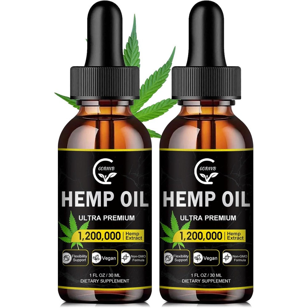 Gornvb High Potency Hemp Oil 2 pack front view
