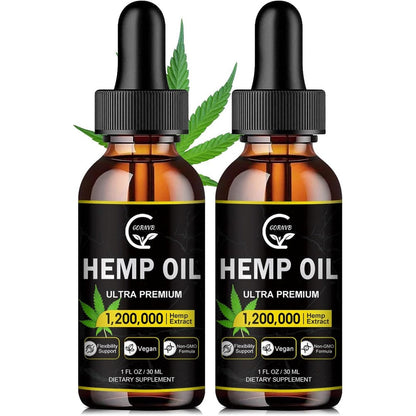 Gornvb High Potency Hemp Oil 2 pack front view