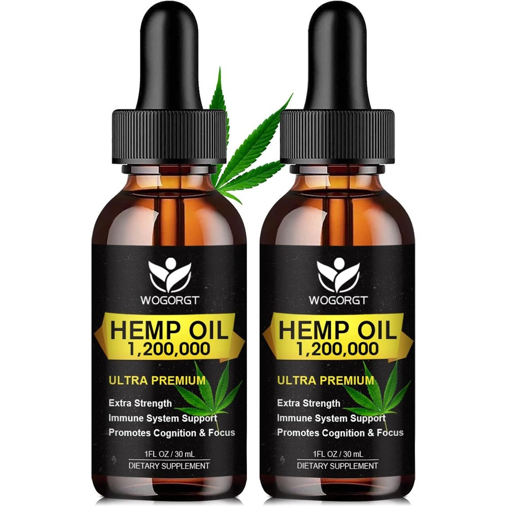 Wogorgt Organic Hemp Oil 2 Pack Front View
