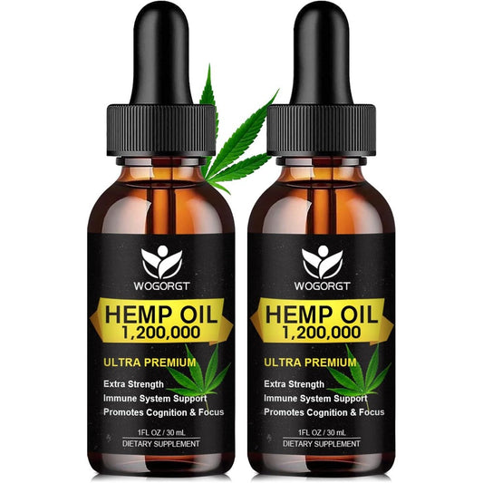Wogorgt Organic Hemp Oil 2 Pack Front View