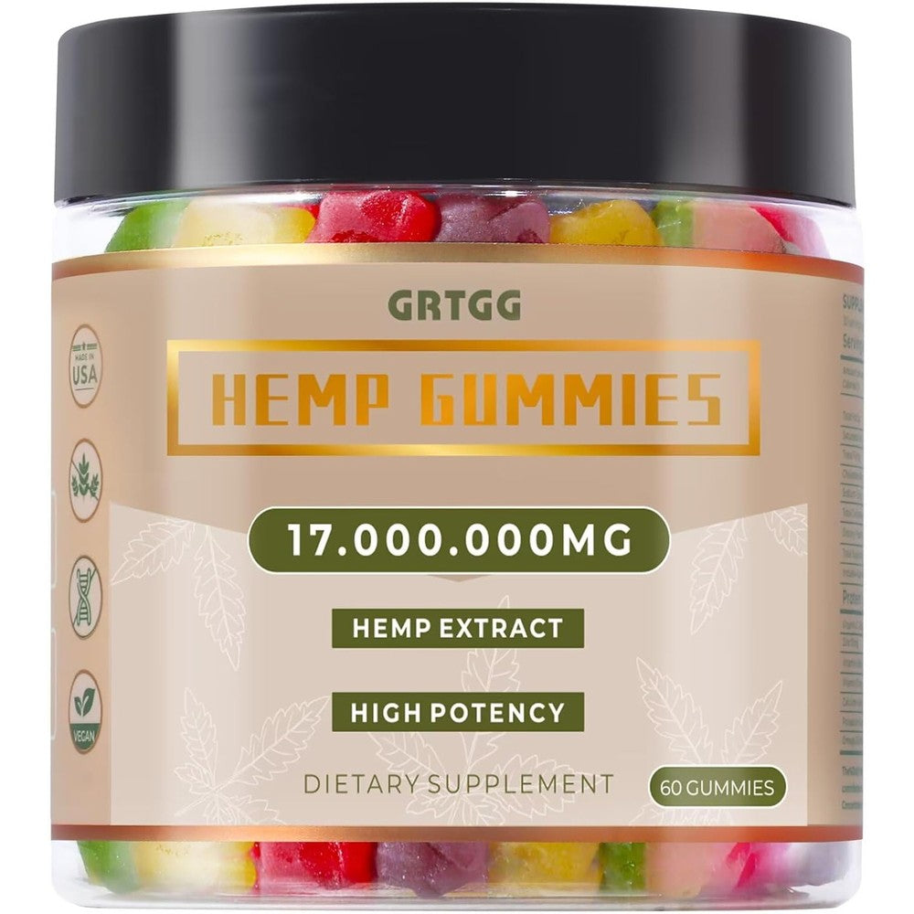 Afxmate Grtgg high potency hemp oil gummies front view bottle