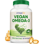 OmegaVia Vegan Omega 3 Algae Oil front bottle view packaging