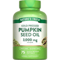 Nature's Truth Pumpkin Seed Oil 3000mg 75 Softgels front bottle view