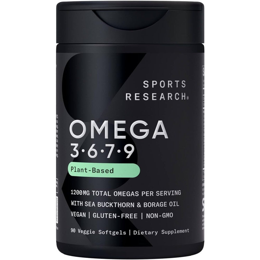 Sports Research Vegan Omega 3-6-7-9 bottle front view