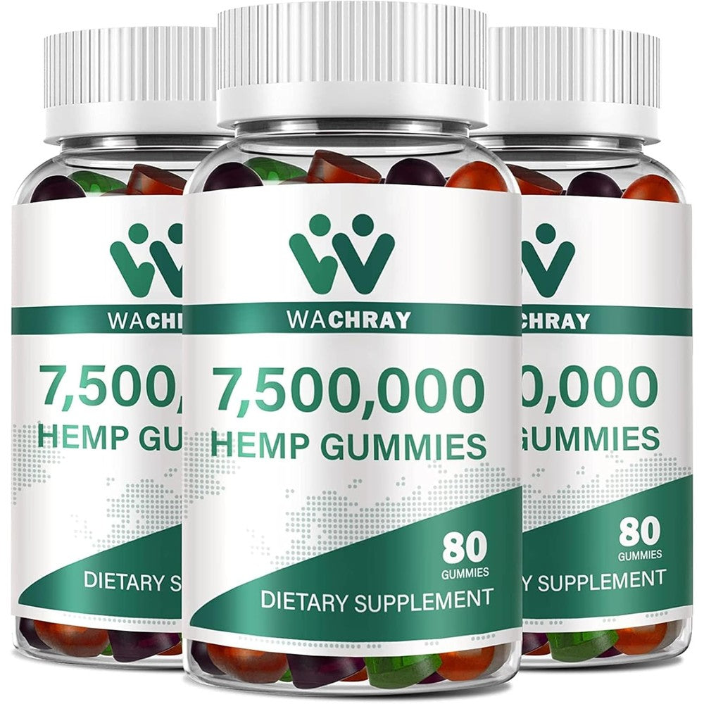 Wachray Organic Hemp High Potency Sleep Gummies 3 Pack front view