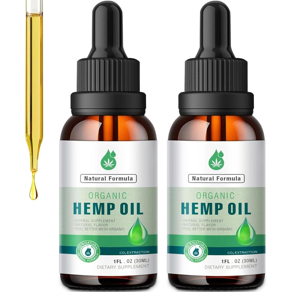 MaxHemp Organic Hemp Oil Drops 2-Pack front view