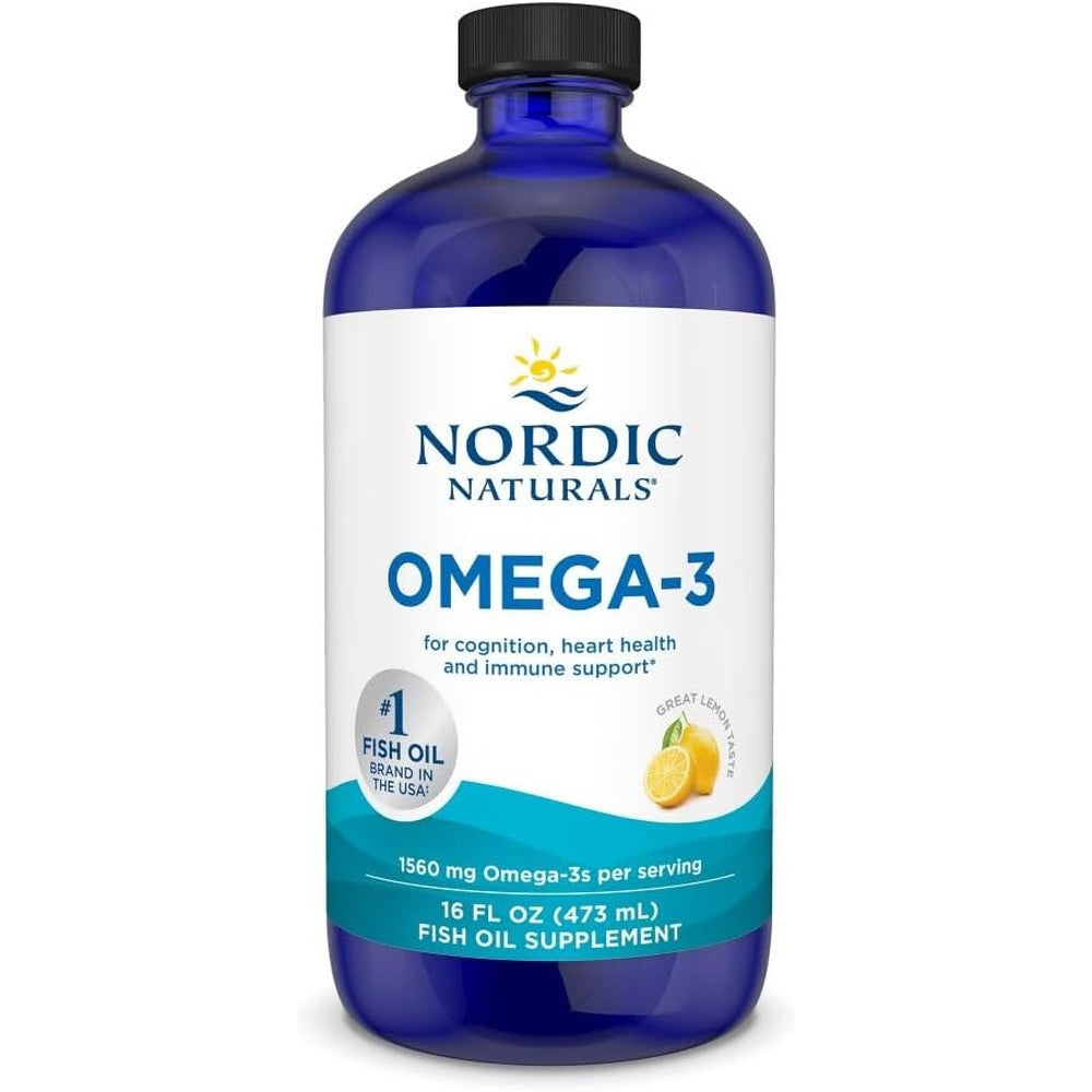 Nordic Naturals Omega 3 Liquid 473ml bottle front view displaying 1560mg omega-3 dosage