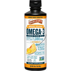 Barlean's Seriously Delicious Omega 3 Fish Oil Mango Peach Smoothie front view bottle packaging