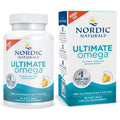 Nordic Naturals Ultimate Omega front view packaging bottle with lemon flavor label