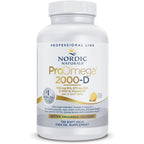Nordic Naturals ProOmega 2000-D front bottle view with lemon flavor label