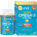 Qunol Ultra Omega 3 Fish Oil Mini Softgels front view bottle packaging
