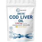 Micro Ingredients Arctic Cod Liver Oil front view pouch packaging.