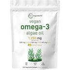 Micro Ingredients vegan omega 3 algae oil front pouch view