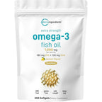 Micro Ingredients extra strength omega 3 fish oil pouch front view