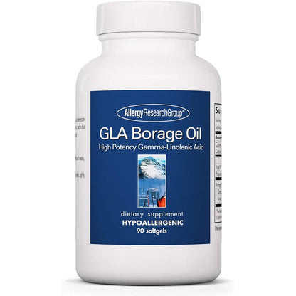 Allergy Research Group GLA Borage Oil 90 Softgels front view bottle for premium skin health.