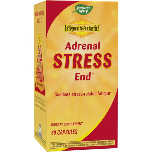 Nature's Way Fatigued to Fantastic Adrenal Stress End 60 capsules front view packaging