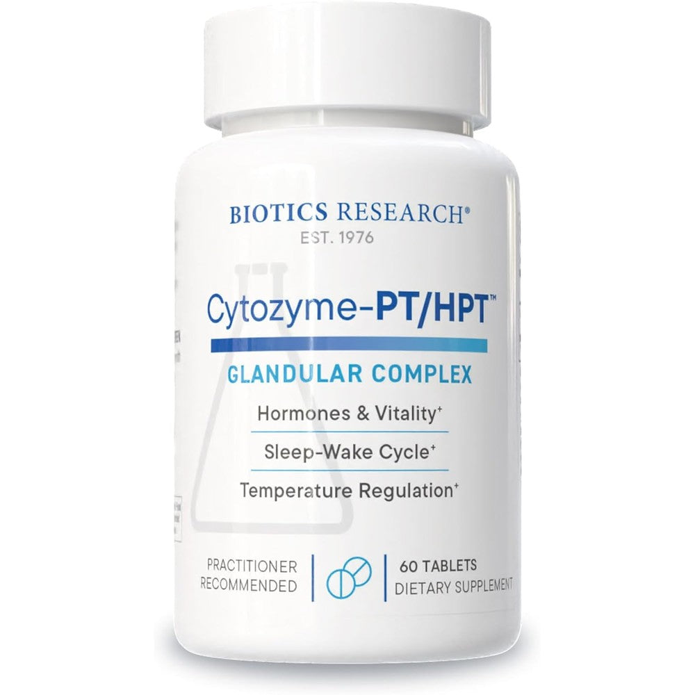 Biotics Research Cytozyme PT HPT 60 tablets front view bottle packaging