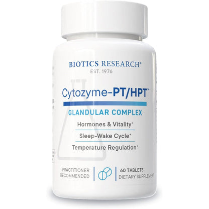 Biotics Research Cytozyme PT HPT 60 tablets front view bottle packaging