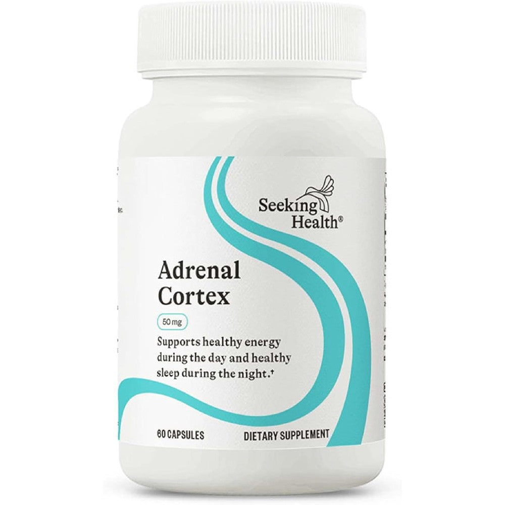 Seeking Health Adrenal Cortex 60 capsules front view bottle for stress support