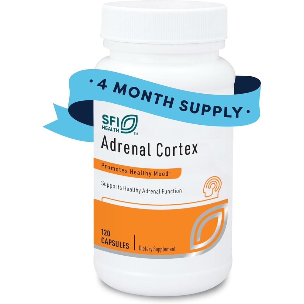 SFI Health Adrenal Cortex 120 capsules front bottle view for stress support