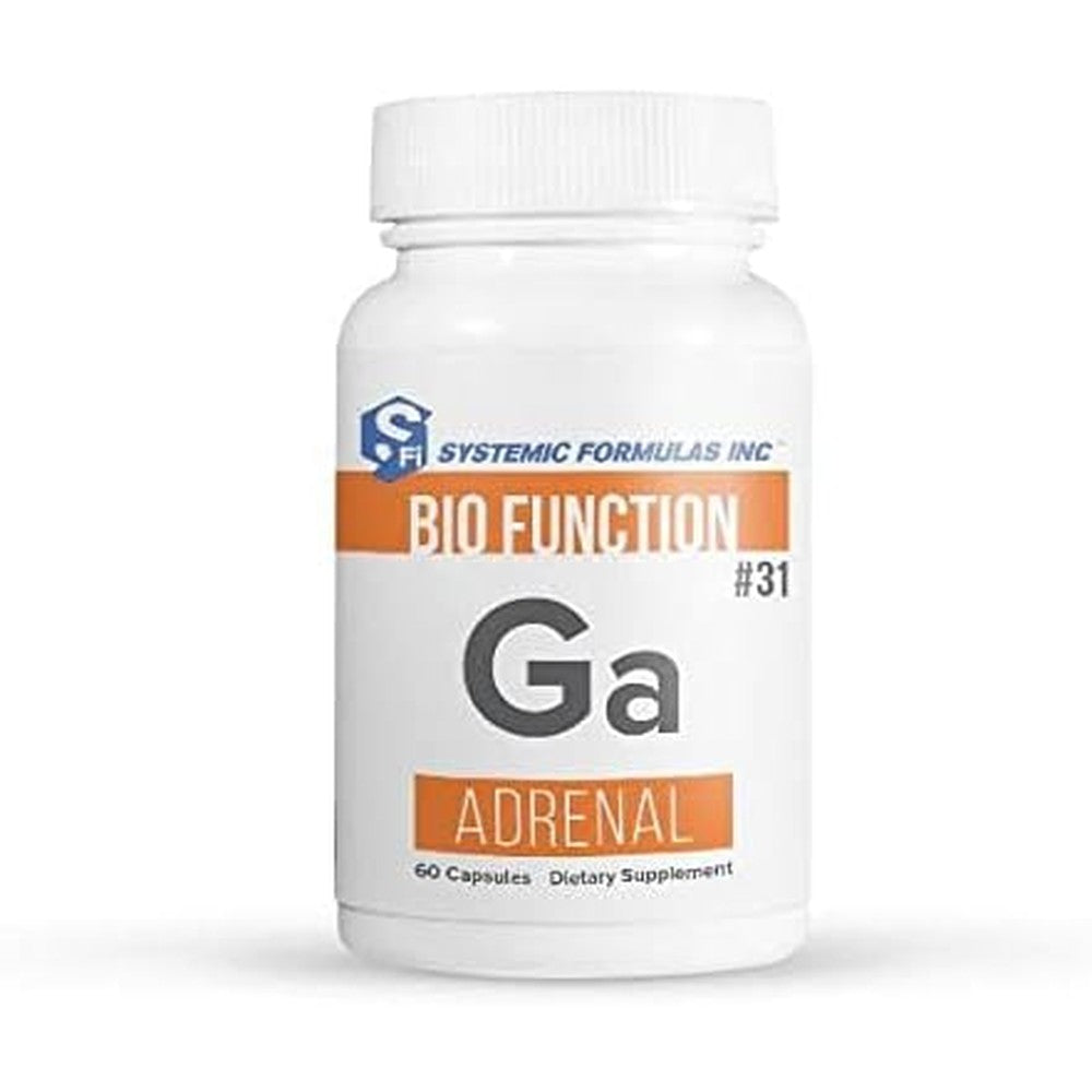 Systemic Formulas Ga Adrenal sixty capsules bottle front view for premium stress response support