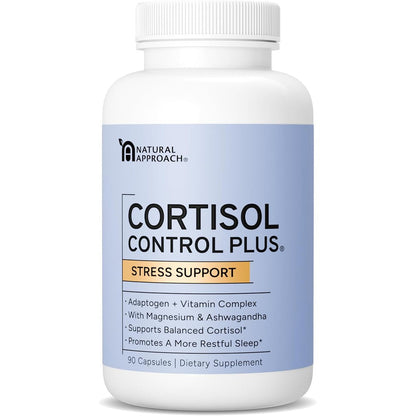 Natural Approach Cortisol Control Plus 90 Capsules front view bottle
