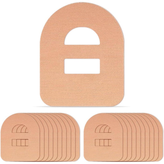 Hurifeng Omnipod 5 Overpatches beige adhesive tape front view for CGM security.