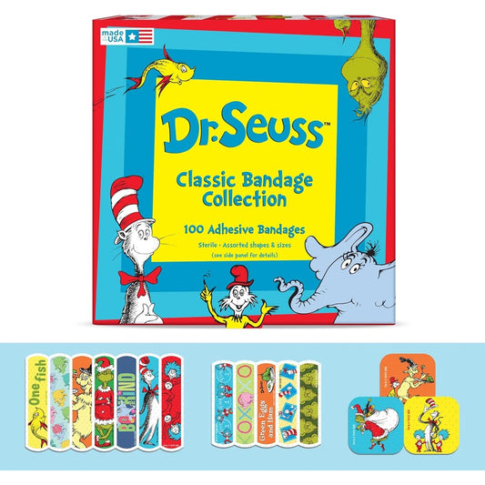 Care Band Dr. Seuss Bandages 100 count front view kids first aid