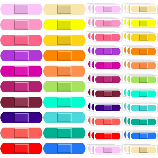 Abeillo Sublaga kids bandages 200 count front view neon colors
