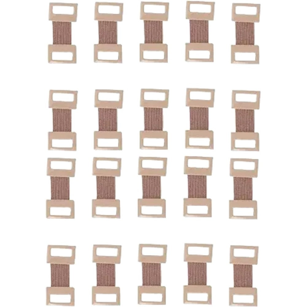 SelHeng 20 Piece Brown Elastic Bandage Clips front view medical fasteners