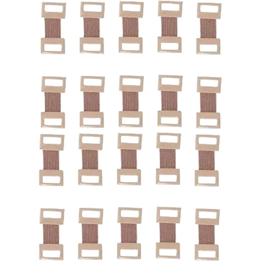 SelHeng 20 Piece Brown Elastic Bandage Clips front view medical fasteners