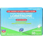 Rite Aid Kid's Non-Drowsy Allergy Relief 30 tablets front view for children's hay fever relief.