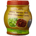 Patanjali Amla Chatpata Candy 500 grams jar front view showing digestive benefits.