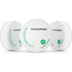 Tummy Drops Fresh Crushed Peppermint 3 Tin Pack front view for nausea relief.