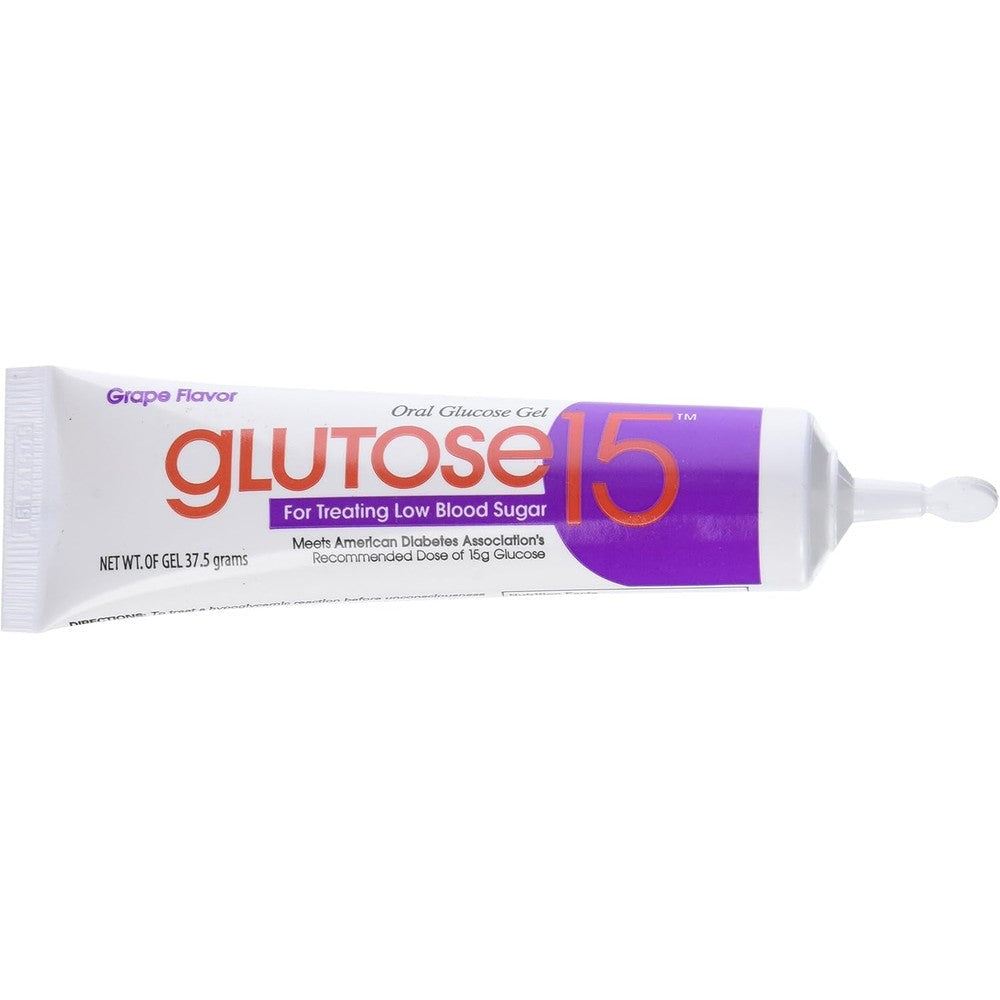 Paddock Laboratories Glutose 15 Oral Glucose Gel front view three pack