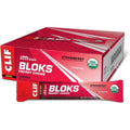 Clif Bar Bloks Strawberry Energy Chews 18 count pack front view