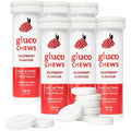 Glucology Fast Acting Glucose Tablets front view raspberry flavor.
