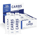 Carbs Fuel Original 50g Energy Gel 18 pack box front view high carbohydrate endurance fuel