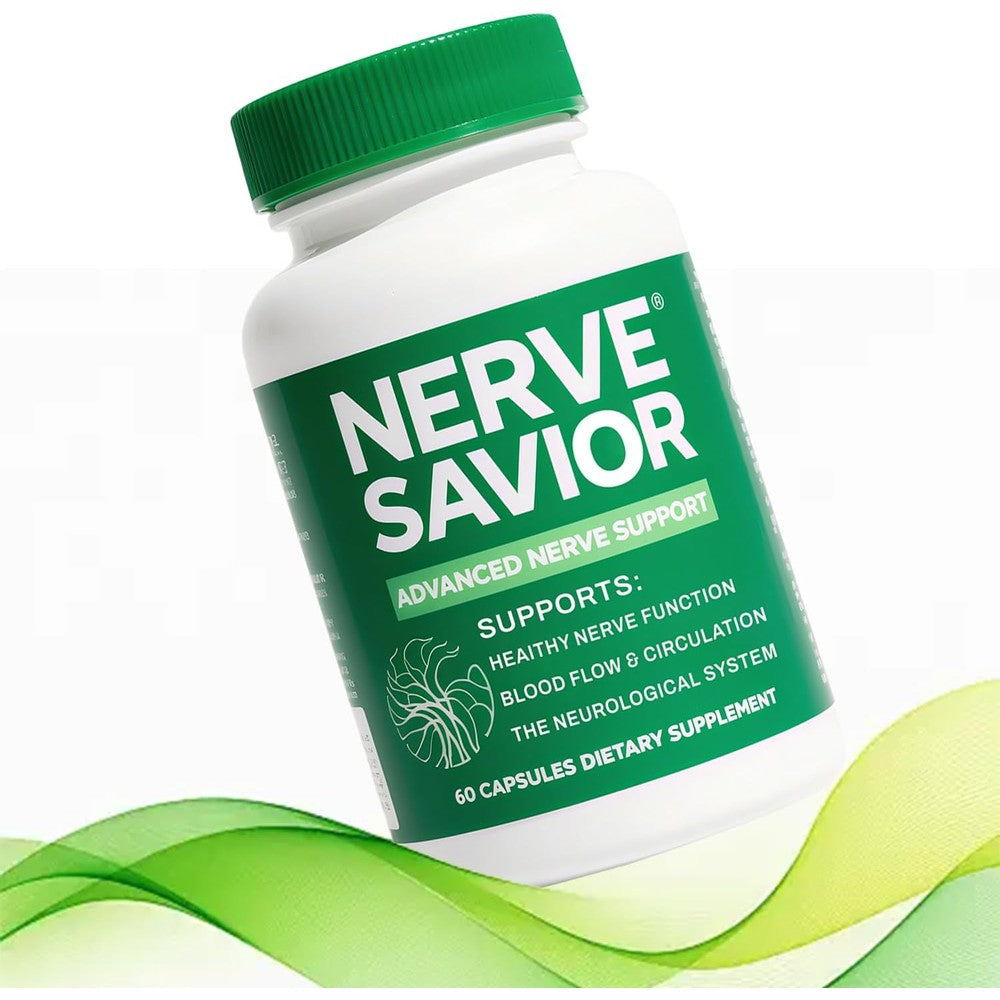 Obnobm Nerve Savior Advanced Nerve Support front bottle view for neuropathy relief.
