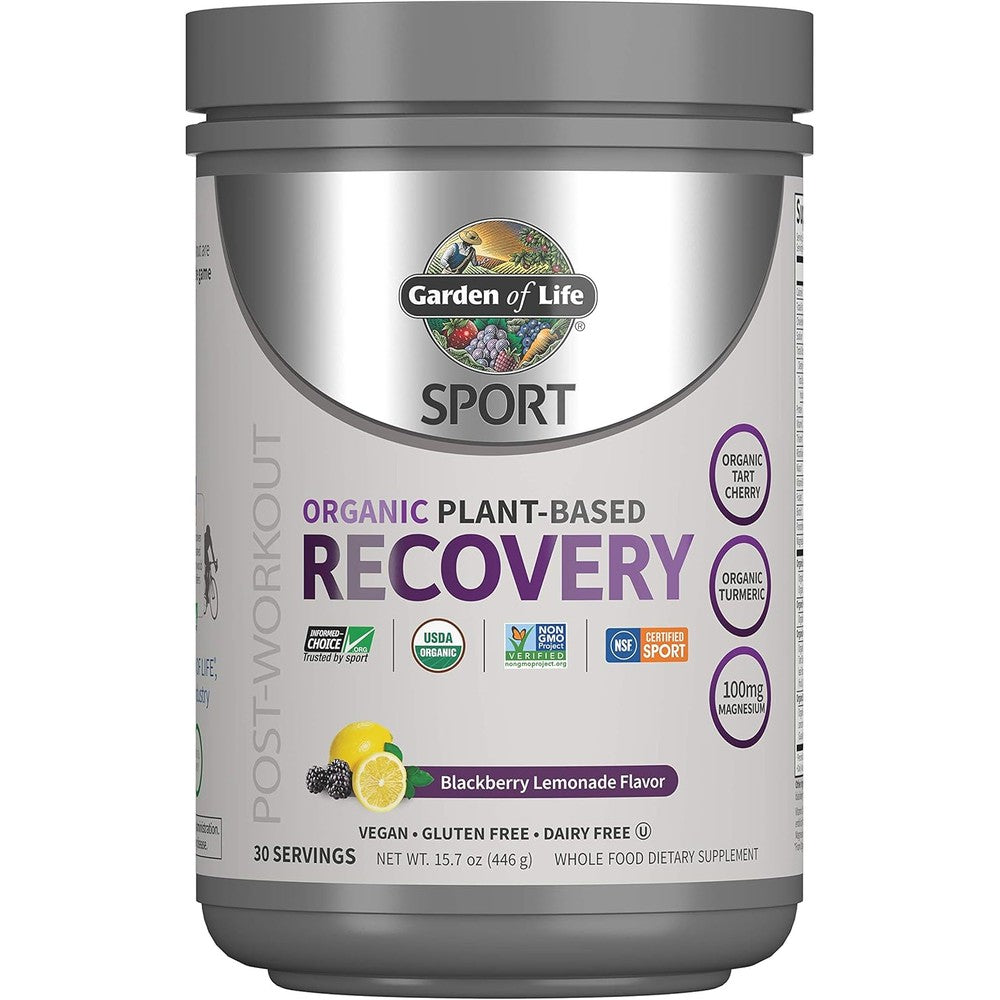 Garden of Life Vegan Post Workout Recovery Powder Blackberry Lemonade 30 servings NSF Certified