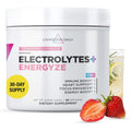 Livingood Daily Electrolytes Powder Strawberry Lemonade front view sugar free hydration supplement