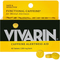 Vivarin Caffeine Pills 200mg 40 Tablets front box view energy supplement