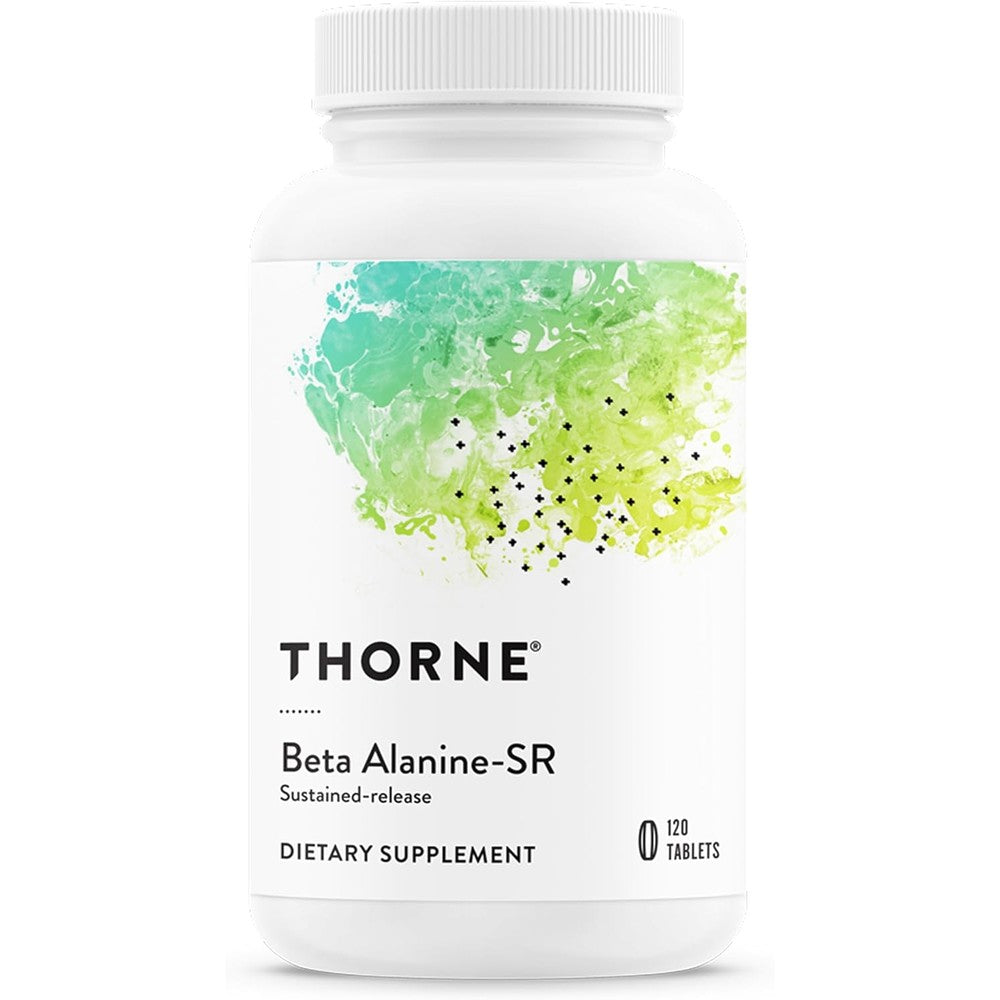 Thorne Beta Alanine Sustained Release 120 Tablets front view muscle endurance supplement