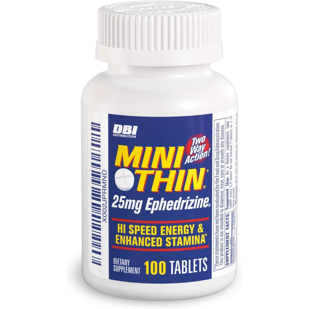 Mini Thin Two Way Action Energy 100 Tablets bottle best dietary supplements for weight loss