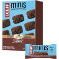 CLIF BAR Minis Chocolate Brownie 20 Pack box front view for energy snacks best rated protein bars
